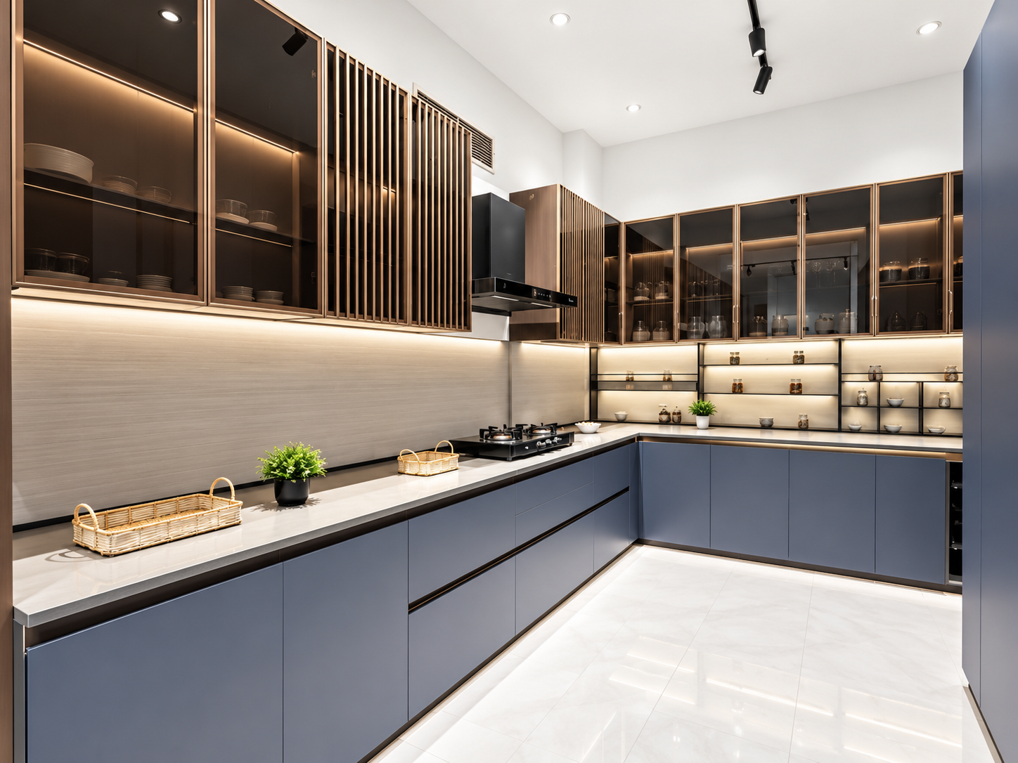 L-shaped kitchen layout